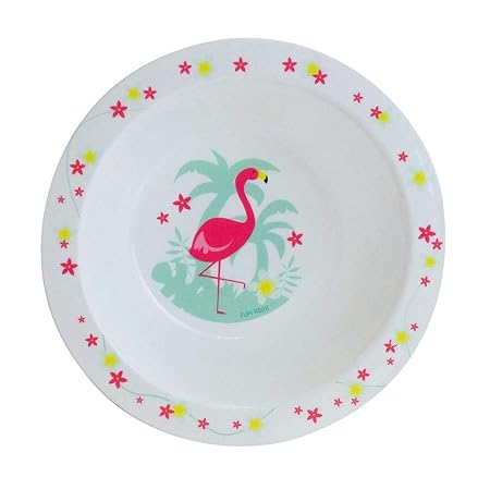 Fun House 005707 Flamenco rosa cuenco microondas para niños ...
