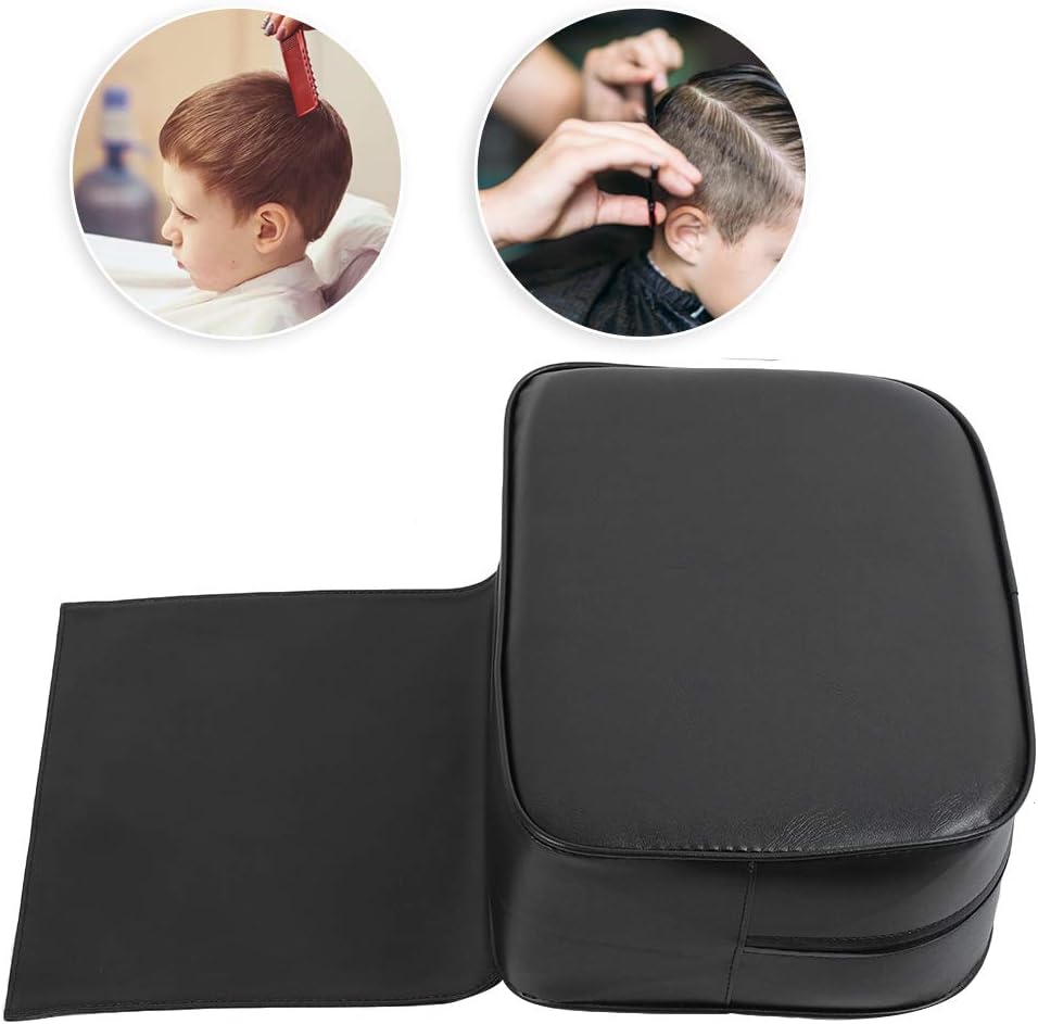 Qkiss Hair Salon Barber Chair Child Booster Seat Cushion Hair Cutting Styling Beauty SPA Equipment(Black): Kitchen & Dining