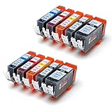 HD Inks(TM) Compatible Ink Cartridge Replacement for PGI-225 & CLI-226. 10 Pack (2 Big Black 2 Small Black 2 Cyan 2 Magenta 2 Yellow) for Canon Pixma Inkjet Printers Including MX712 MX882 MX892 MG5320