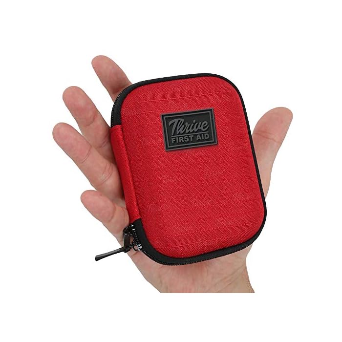 Thrive Travel Essentials Mini First Aid Kit - 66 FSA HSA Approved Products Includes Multi-Sized Bandage, Wipes, Safety…