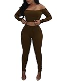 Dreamparis Women's Causal 2 Piece Outfits Ribbed