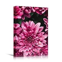 Canvas Wall Art Pink Petals Colorful Farmhouse/Country Floral Multicolor Patterns Photography - 12x18 inches