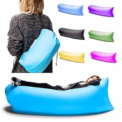 GOSFRID with GF LOGO Polyester and Nylon Inflatable Hangout Portable Bag (Black)