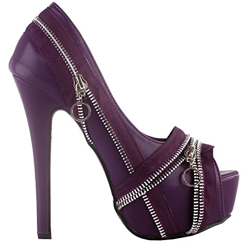 SHOW-STORY-Punk-Multi-Colour-Zip-Peeptoe-Platform-High-Heel-Stiletto-PumpLF80836