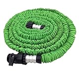 2017 Newest FlatLED Garden Water Hose, Green Collapsible Flexible Expanding Retractable Automatically Without Spray Nozzle (75Ft)