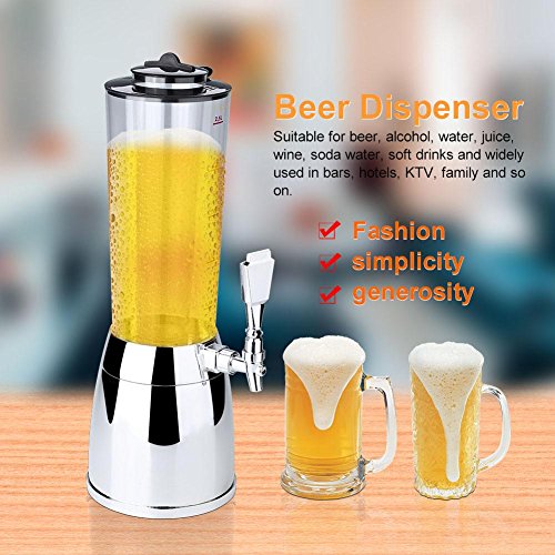 25L-Biersule-Zapfsule-Beer-Dispenser-Machine-Trinksule-Getrnkespender-Getrnkesule-mit-Eisrohr-fr-Wein-Bier-Wasser-Saft-Home-Bar-ZubehrSilber