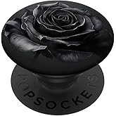 black rose, black rose blossom PopSockets Adhesive PopGrip