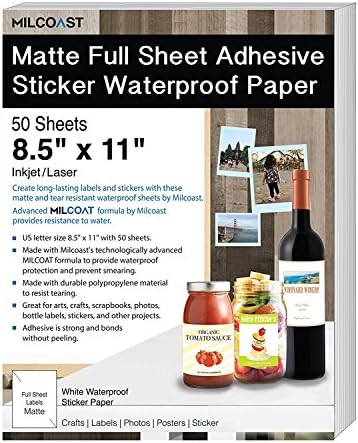 milcoast waterproof sticker paper