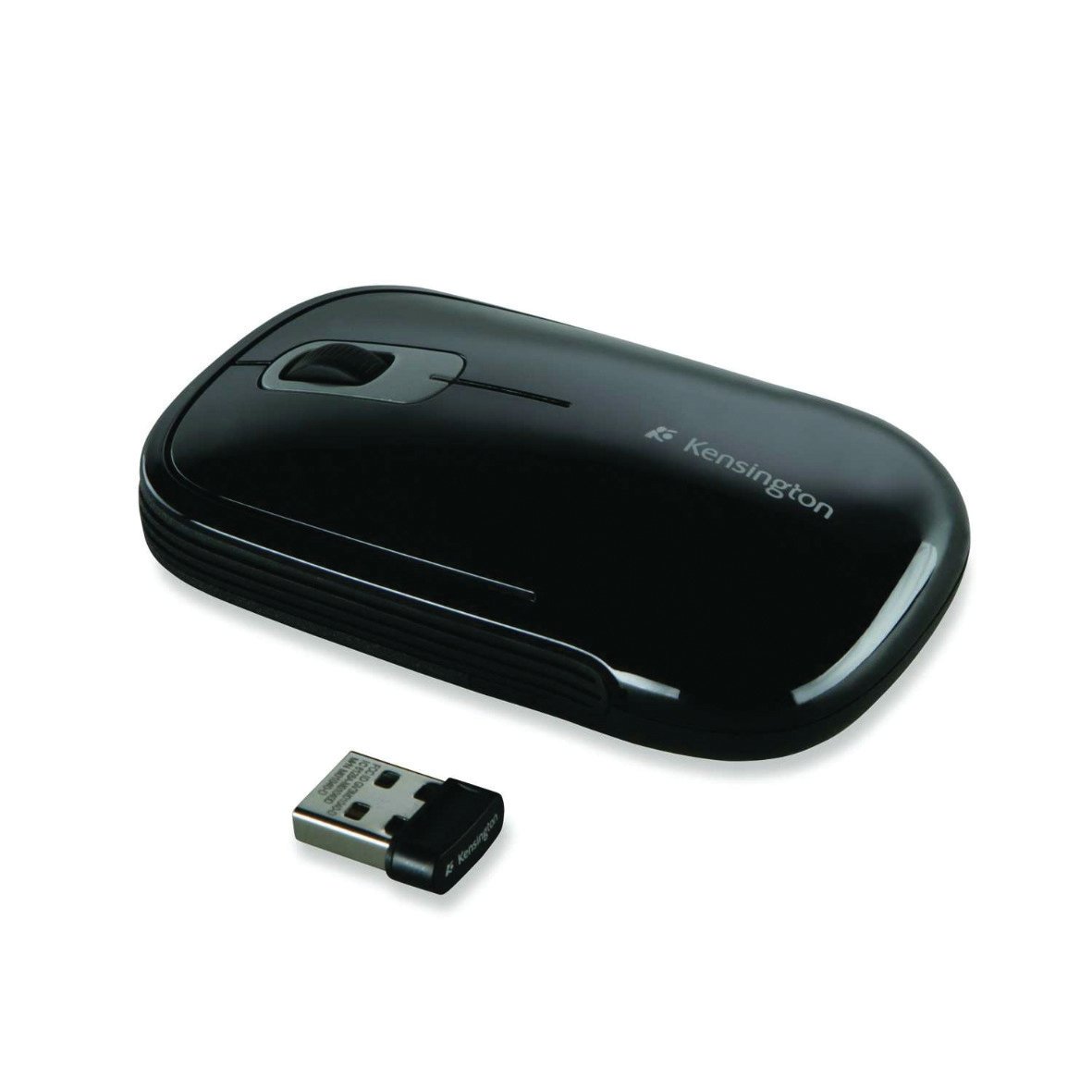 Kensington SlimBlade Mouse - Wireless portable laser mouse with secure 2.4Ghz nano USB receiver, compatible with PC, Mac & Windows. Features scroll ring & laser sensor for precise control (K72334EU)