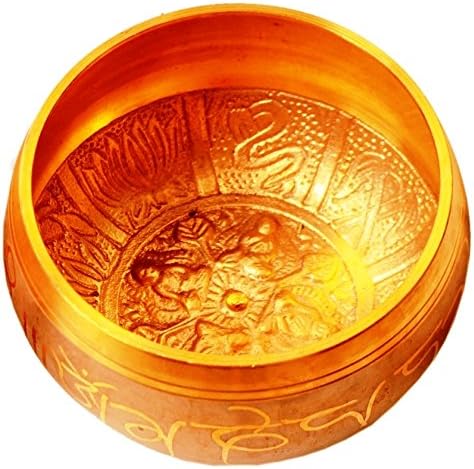 Purpledip Bell Metal Singing Bowl: Tibetan Buddhist Musical Instrument Set for Meditation 4 inches (11317) - Image 4