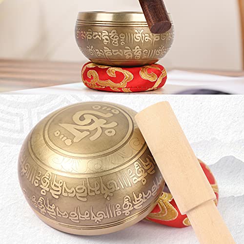 DomeStar Tibetan Singing Bowl Set, Sound Bowl Meditation Bowl Meditation Sound Bowl Handcrafted in Nepal for Healing and Mindfulness