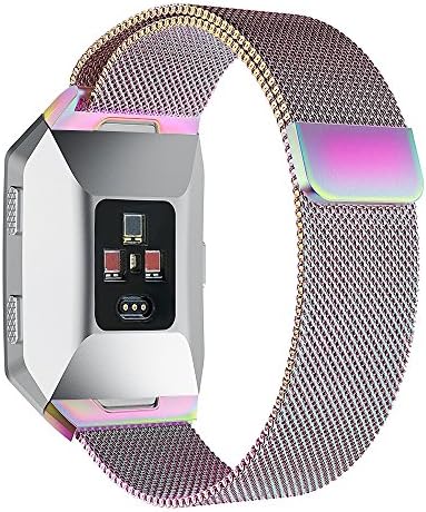 Agoigo Fitbit Ionic Bands Milanese Colorful Loop Magnetic Closure Clasp Stainless Steel WristBand Replacement Small Large Size