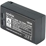 Godox VB26 Battery Replacement 2600mAh - DC 7.2V Lithium Battery Pack for Godox V1S V1C V1N V1F V1O V1P Round Head Flash Speedlite