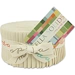 Moda Basics Bella Solids Natural 9900-12 Jelly Roll, Set of 40 2.5x44-inch (6.4x112cm) Precut Cotton Fabric Strips