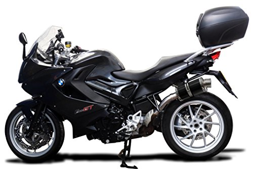 Delkevic Aftermarket Slip On compatible with BMW F800GT DS70 9" Carbon Fiber Oval Muffler Exhaust 13-17