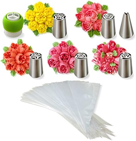 Love2bake Premium Russian Piping Tip 5Pcs Decorating Kit