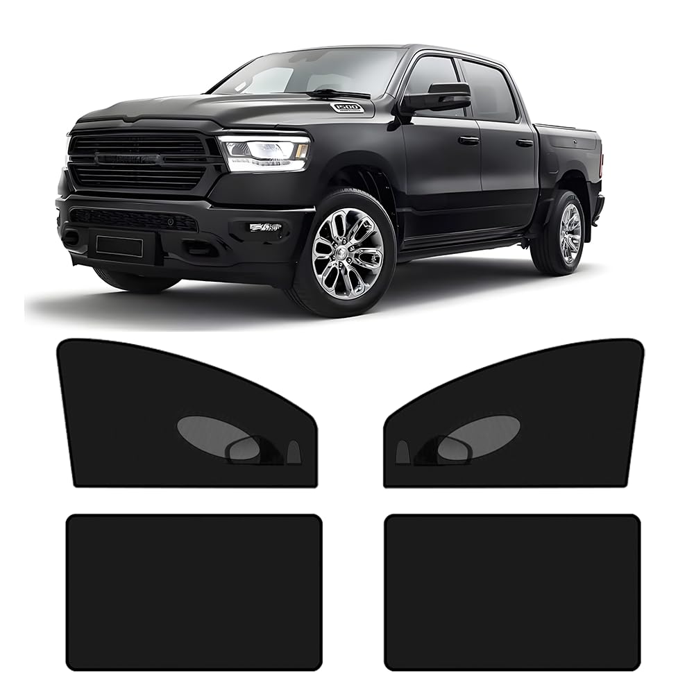 Photo 1 of [2025] Car Window Screen Shades for Dodge Ram 1500 2500 3500 Crew Cab 2019-2025 Accessories Side Window 4 Pcs Truck Picup Bug Mosquito Net Camping Breathable Mesh Netting UV Protection for Baby,Kids