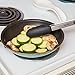 Chef's Life Barbeque Kitchen Tongs, 12 Inch & 9 Inch Non Stick Tongs for Cooking, with Joint Lock, Stainless Steel, Non Stick Silicone Tip, for BBQ, Cooking, Grilling, Salad, Black