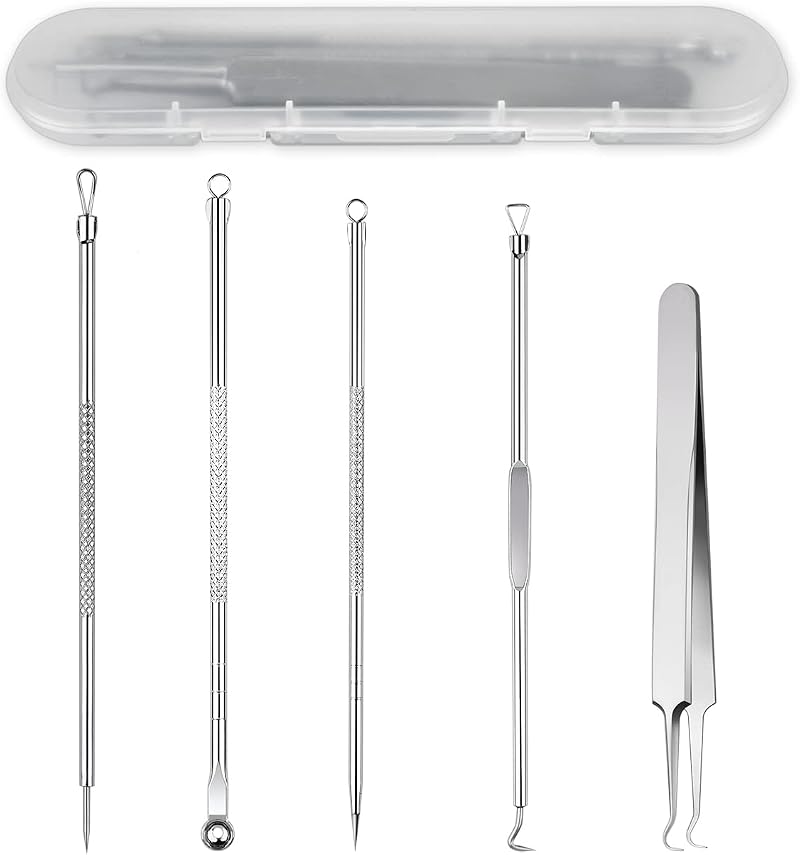 ds. distinctive style 5 Pc Blackhead Remover Tools Set Stainless Steel Pimple