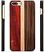 iPhone 8 Plus Case, VENA [NEU Unity] Wooden Cover Slim Genuine Wood Backplate Hybrid Case for Apple iPhone 8 Plus / 7 Plus (5.5