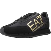 EA7 Men's Big Logo Trainers, Black/Gold
