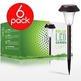 New LED Solar Outdoor Lighting Garden Patio Landscape Lights Stainless Steel & Weather Proof with Guarantee' by Treeco 6 pack - Bronze