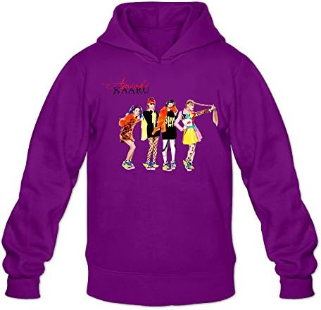 Men's 2NE1 100% Cotton Long Sleeve Hoodies Sweater Purple Size L