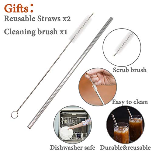 BLUE JAR HOME Cutlery Set, 19-Piece Stainless Steel Flatware Set Service for 4, Tableware Silverware with Spoon, Knife, Fork, Straws and Cleaning Brush, Mirror Polished and Dishwasher Safe