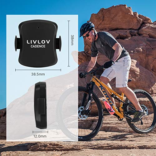 LIVLOV V4 Bike Cadence Sensor, Bluetooth & ANT+ Cycling Cadence
