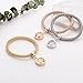 ISAACSONG.DESIGN Women Men Beaded Couple Bracelet, Stainless Steel Gold Bead Ball Stacking Elastic Bracelet Jewelry (6mm Gold beaded Bracelet)