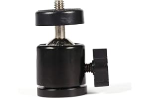 Ymiko Ball Head Mount, Tripod Accessories Tripod Mount 360° Mini Ball Head Bracket Camera for 1/4" Camera & 3/8" Flash Holder