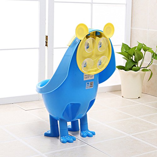 TOYMYTOY Baby Boys Urinal Potty Frog Standing Potty Training Urinal for Pee Trainer (Blue)