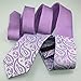 Coachella Ties Solid Color Knot Contrast Paisley Tie Patchwork Necktie 8.5cm (Purple)