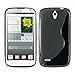 kwmobile TPU SILICONE CASE for Huawei Ascend G610 Design S Line black - Stylish designer case made of premium soft TPU