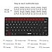 Wireless keyboard and Mouse, Jelly Comb 2.4G Slim Compact Small Keyboard and Mouse Combo for Windows, Laptop, PC, Notebook (Black)