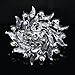 ReNext Rhinestone Flower Bridal Wedding Bouquet Brooch Pin Silver
