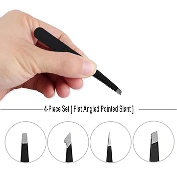 Amazon Com 4 Piece Professional Tweezers Set Ingrown Hair