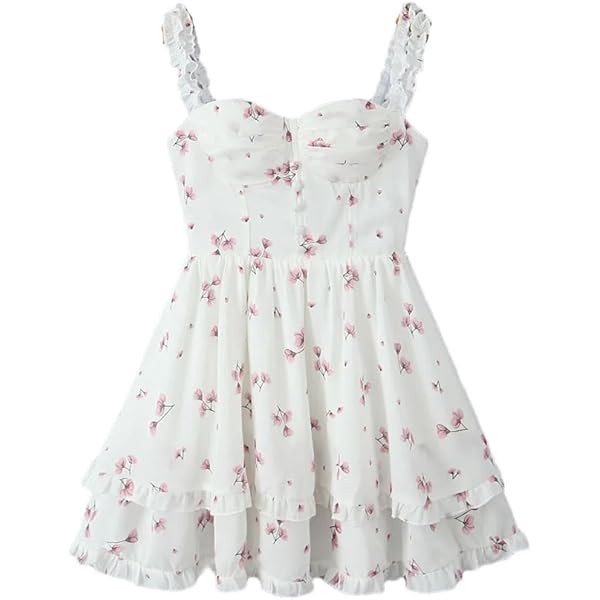 Women Vintage Elegant Mesh Sheer Bee Embroidery A Line Dress Summer Midi  Long Dresses White S at Amazon Women's Clothing store