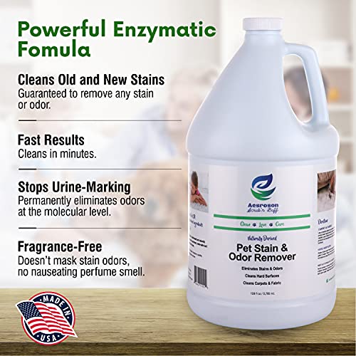 AESROSON Pet Stain and Odor Remover 3in1 Formula Natural Pet Odor