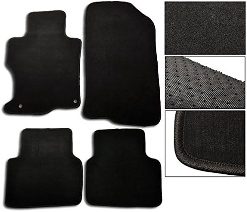 Fit For 2008-2012 Honda Accord Floor Mats Carpet Front &amp; Rear Nylon 4PC(Black)