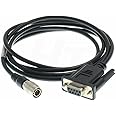 HangTon DB9 6 Pin Hirose Data Cable for Topcon GTS310 GPT3005 Total Station Sokkia NTS Set 610 510 Set530R3 630R to Data Collector Computer RS232