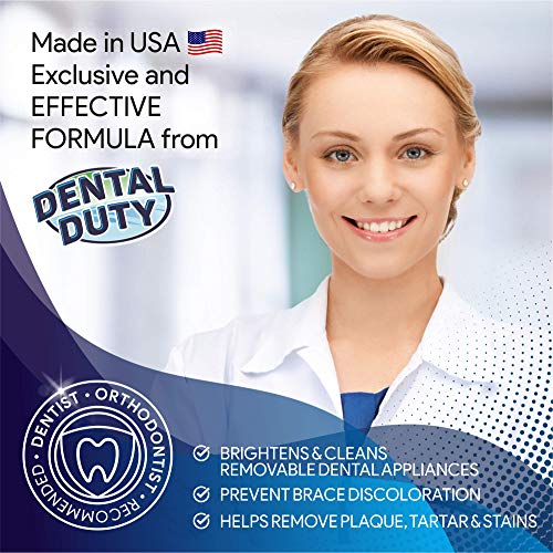 Dental Duty Super Clean Retainer & Denture Cleansing Powder(2 Pack) Effervescent Antibacterial