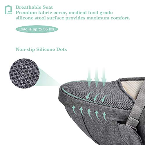 Baby Carrier with Hip Seat - YEAHOME Safety Certified Waist Carrier with Adjustable Biggest Buckle, Pocket and Adjustable Straps,Ergonomic Soft Baby Carrier Hip Seat with Breathable Air Mesh