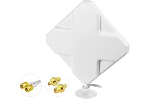 Bingfu High Gain 4G LTE Antenna 35dBi Panel MIMO SMA Male TS9 Antenna Compatible with 4G LTE Wireless CPE Router Mobile Hotspot MiFi Mobile Broadband Modem Industrial IoT Router Cellular Gateway