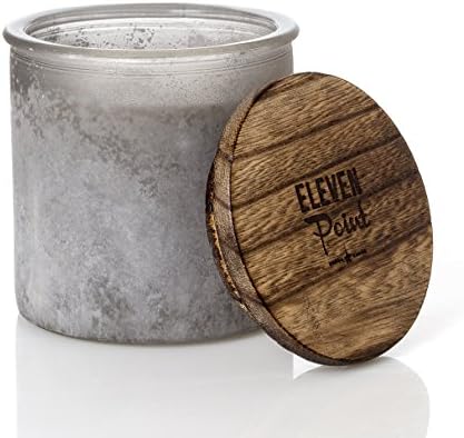 Eleven Point Candle - Silver Birch in River Rock Jar, 14 oz, Black Pepper and Cardamom Scent