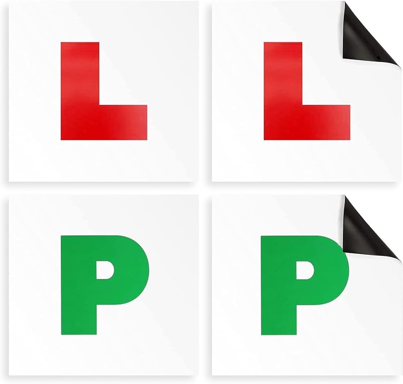 KEPLIN Haltons Magnetic L & P Plates 4 Pack 1.3mm PVC UK DVSA compliant