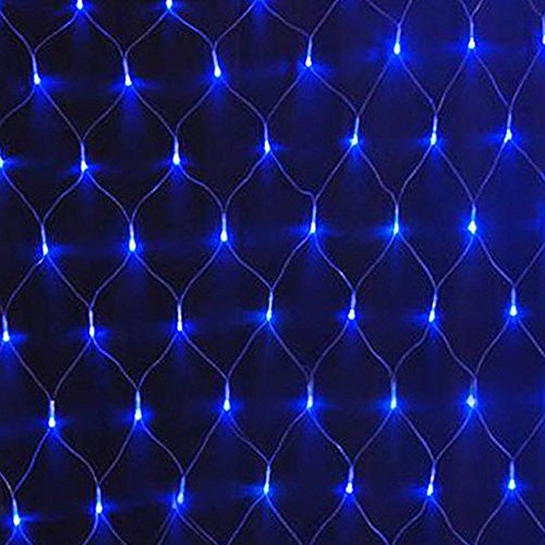 DOCHEER LED Net Mesh String Fairy Lights 204 LEDs, 6.56 Ft x 9.84 Ft,8 Modes, Blue Outdoor Transparency String Lights Waterproof Christmas Decorative Lights for Christmas Tree, Holiday, Party, Wedding - Thumbnail 2