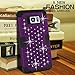 Galaxy Note 5 Case, Note 5 Case - SKYLMW [ Shock Resistant Series ] Hybrid Rubber Case Cover for Samsung Galaxy Note 5 3in1 Hard Plastic +Soft Silicone Bling Purple Black