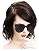 O2 Eyewear 5003 Premium Oversize Womens Mens Mirror Funky Fashion Sunglasses (METAL ARM, SILVER ARM-BLACK/BLACK)