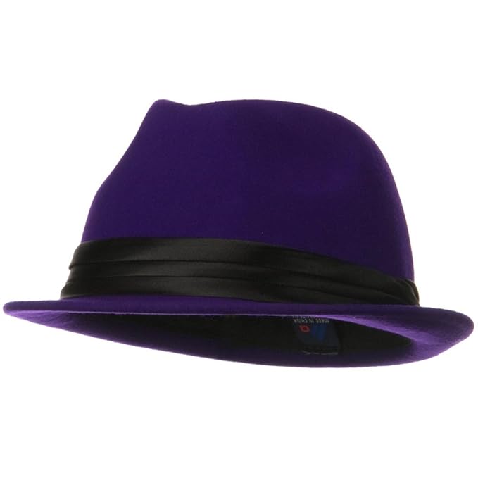 MG Ladies Wool Felt Fedora Hat Purple Amazon.co.uk Clothing